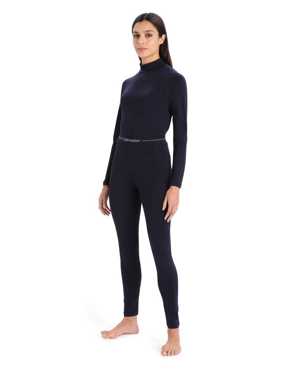 Midnight Navy Icebreaker Merino 260 Tech High Rise Women's Leggings | AU 1532KORI